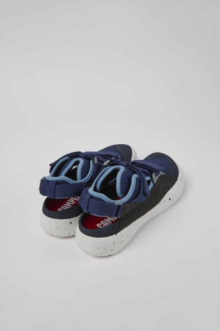 Halboffener Sneaker Aus Leder Und Textil Peu Stadium In Blau Und Grau Für Herren Camper De Neu Eingetroffen