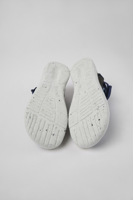 Halboffener Sneaker Aus Leder Und Textil Peu Stadium In Blau Und Grau Für Herren Camper De Neu Eingetroffen