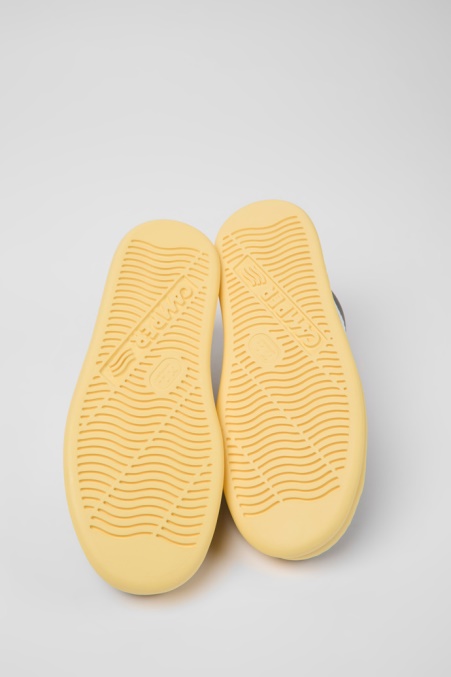 Design Runner Graue Und Gelbe Ledersneaker Für Herren Camper De