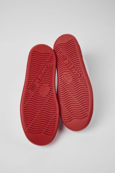 Camper De Runner Weiß-rote Ledersneaker Für Herren Neu Eingetroffen