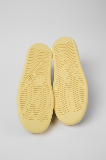 Design Runner Schwarze Und Gelbe Ledersneaker Für Herren Camper De