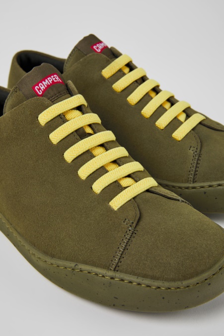Design Peu Touring Grüne Nubuksneaker Für Herren Camper De