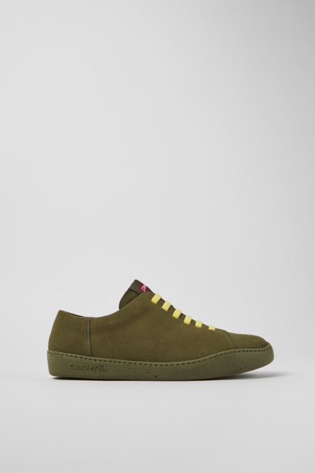 Design Peu Touring Grüne Nubuksneaker Für Herren Camper De