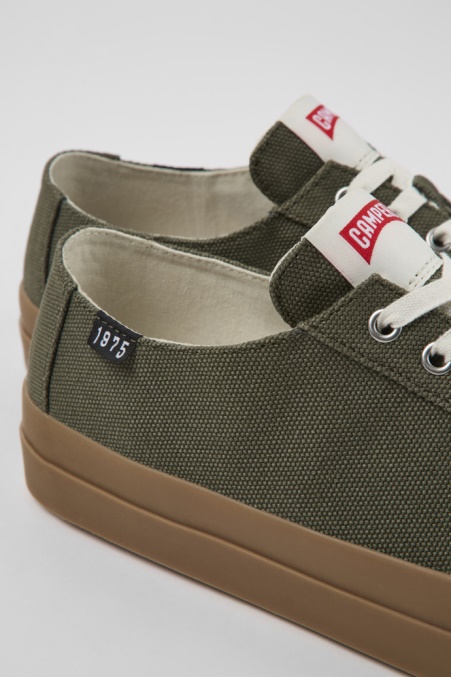 Camaleongrüner Sneaker Aus Recycelter Baumwolle Für Herren Camper De Neu Eingetroffen