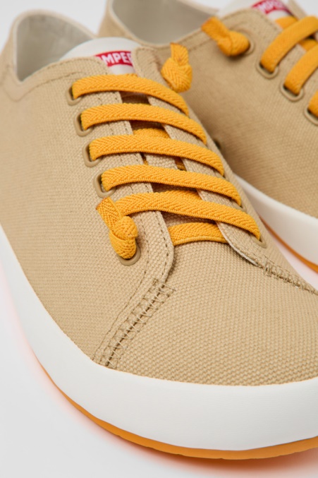 Peu Rambla Beige Textilsneaker Für Herren Camper De Neu Eingetroffen