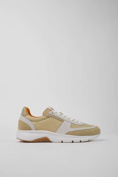 Design Drift Beige-weiße Nubuk-turnschuhe Für Herren Camper De