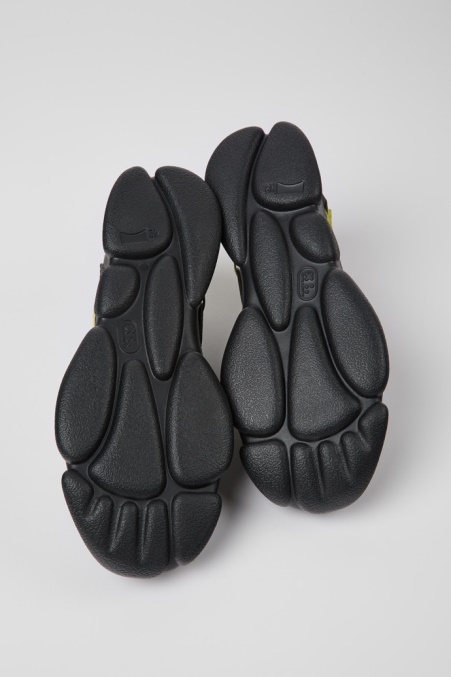 Twins Dunkelgraue Und Gelbe Ledersneaker Für Herren Camper De Neu Eingetroffen