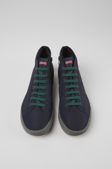 Exklusive Camper De Peu Touring Blaue Textilstiefeletten Für Herren