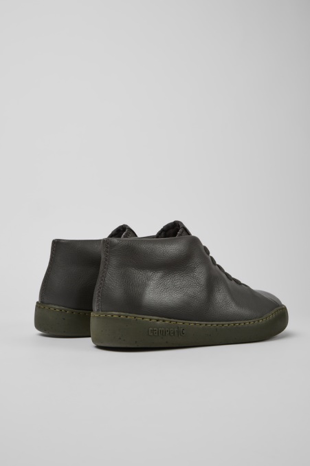 Peu Touring Graue Ledersneaker Für Herren Camper De Neu Eingetroffen