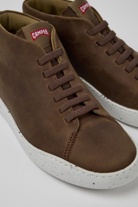 Design Peu Touring Braune Ledersneaker Für Herren Camper De