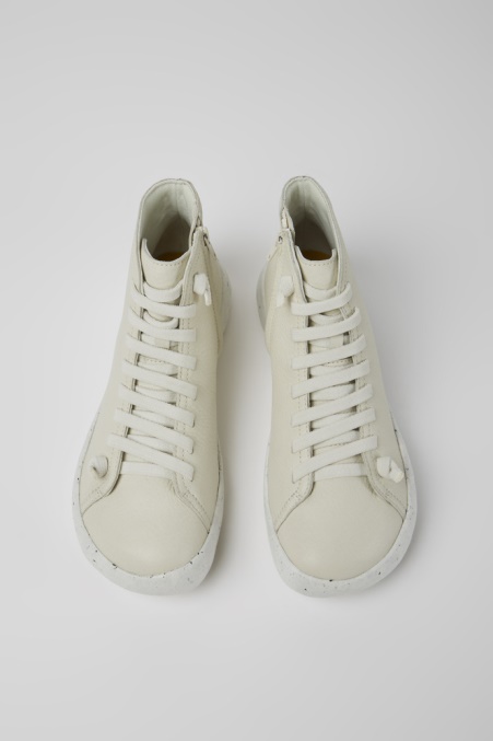 Design Peu Stadium Stiefeletten Aus Weißem Leder Für Herren Camper De