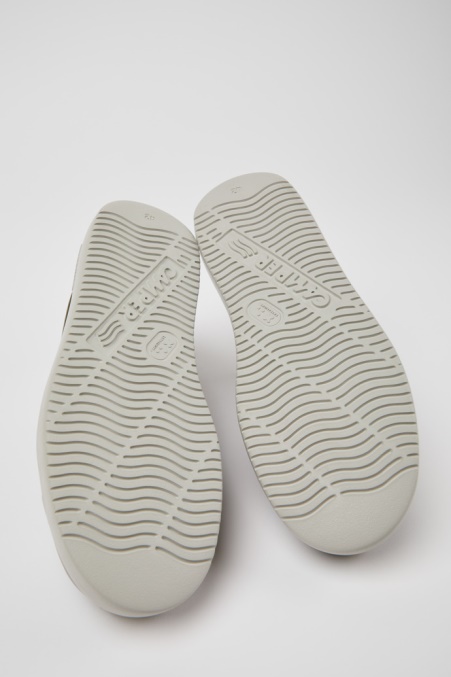 Camper De Runner K21 Grün-weiße Leder- Und Wildlederturnschuhe Neu Eingetroffen