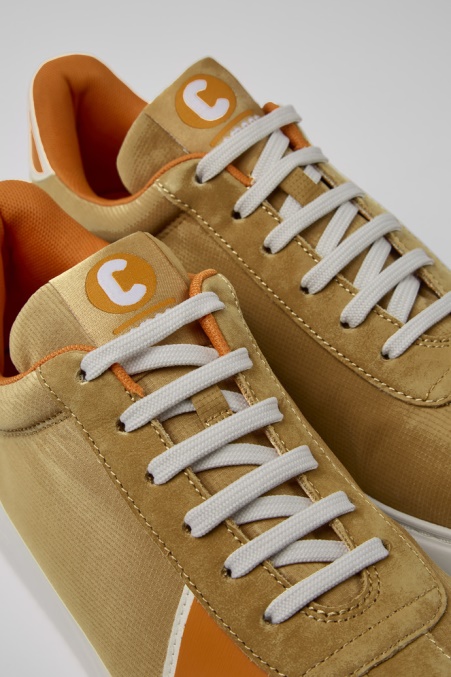 Camper De Runner K21 Braun Orange Und Beige Turnschuhe Für Herren Neu Eingetroffen