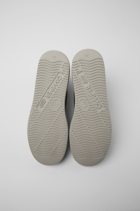 Exklusive Camper De Runner K21 Schwarze Und Weiße Lederturnschuhe