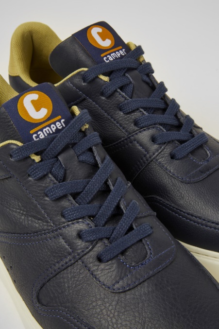 Exklusive Camper De Runner K21 Blaue Lederturnschuhe Für Herren