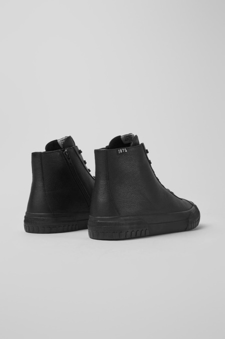 Exklusive Camper De Camaleon Schwarze Lederstiefel Für Herren