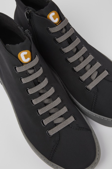 Peu Touring Schwarze Textilstiefeletten Für Herren Camper De Neu Eingetroffen