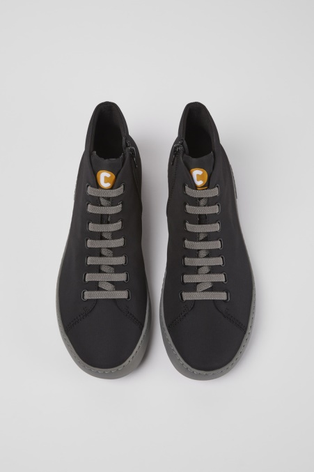 Peu Touring Schwarze Textilstiefeletten Für Herren Camper De Neu Eingetroffen