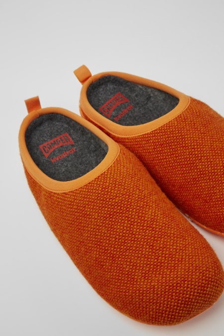 Camper De Design Wabi Orange Hausschuhe Aus Wolle Und Viskose Für Herren