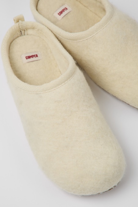 Wabi Beige Wollhausschuhe Herren Exklusiv Camper De