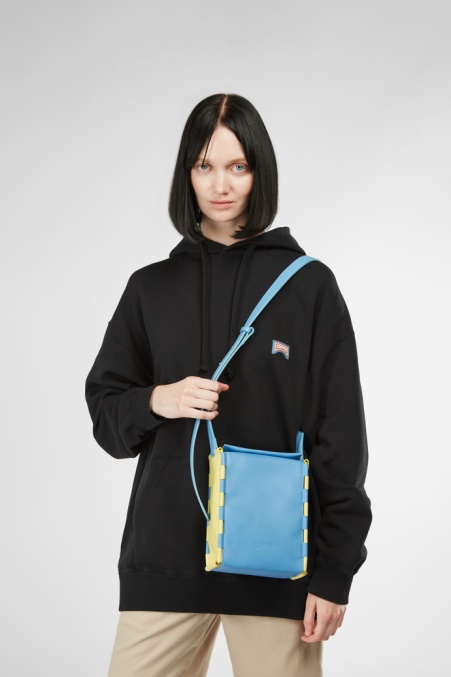 Exklusive Camper De Tie Bags Blaue Und Gelbe Umhängetasche