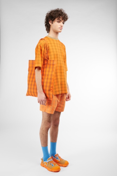 Camper De Design Conmigo Einkaufstasche In Orange Und Beige