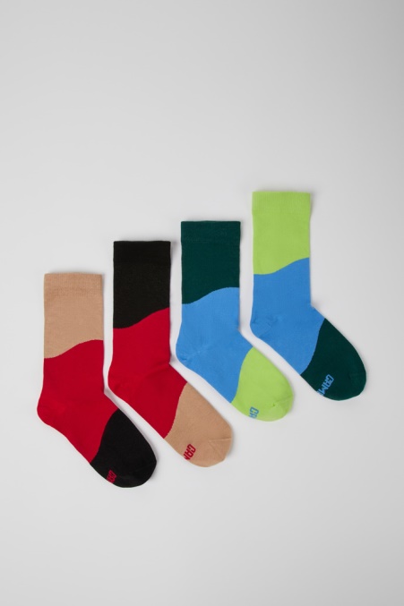 Odd Socks Pack Viererpack Lange Mehrfarbige Socken Exklusiv Von Camper De