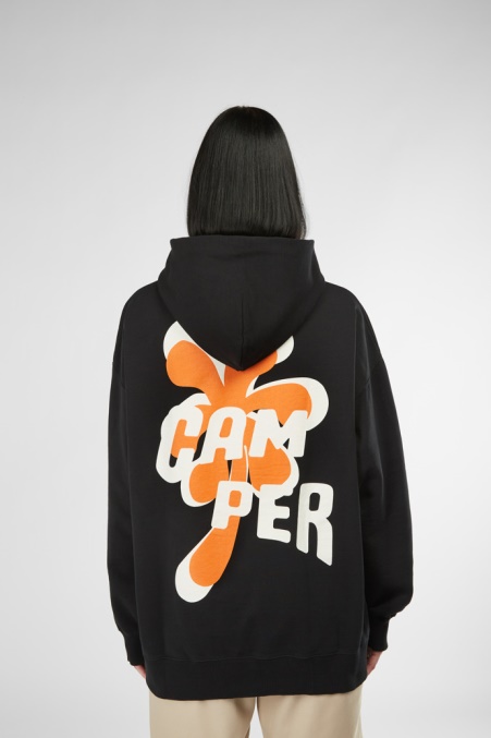 Hoodie Schwarz Und Orange Bedruckter Unisex Hoodie Camper De Neu Eingetroffen
