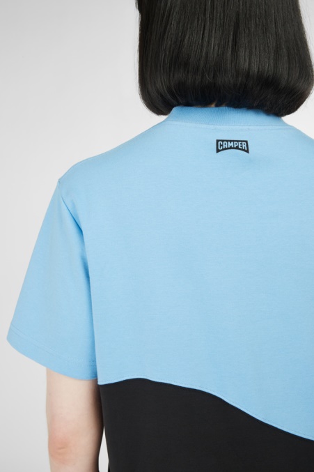 Camper De Design T-shirt Blau-schwarzes Unisex-t-shirt