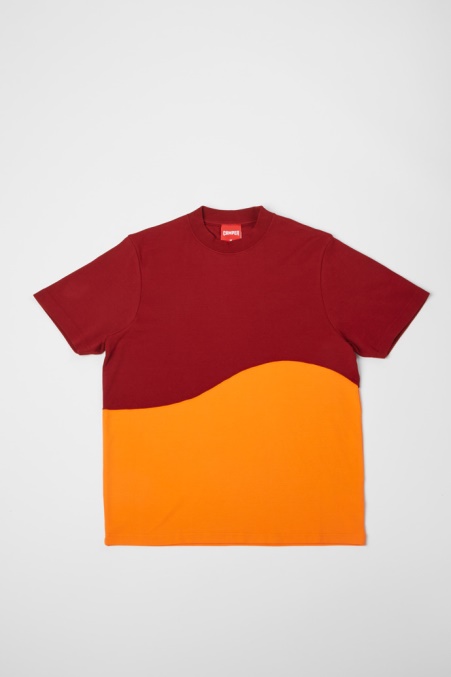 T-shirt Weinrot Und Orange Unisex T-shirt Exklusiv Camper De