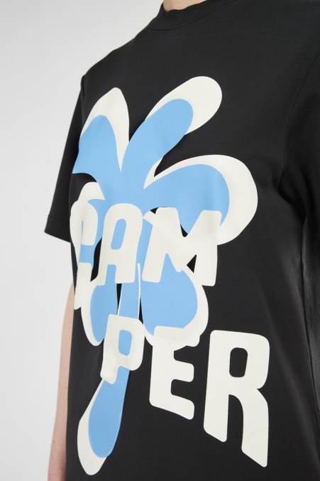 Design T-shirt Schwarz Und Blau Bedrucktes Unisex T-shirt Camper De