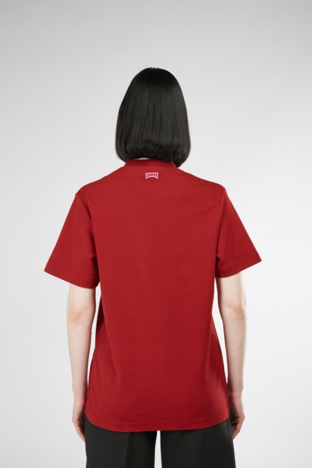 Design T-shirt Bordeaux Und Rosa Bedrucktes Unisex T-shirt Camper De