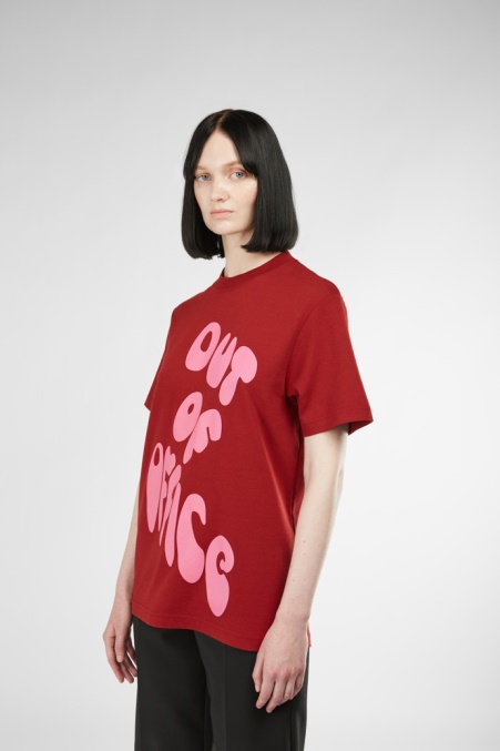 Design T-shirt Bordeaux Und Rosa Bedrucktes Unisex T-shirt Camper De