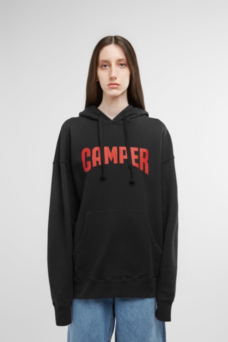 Hoodie Schwarzer Hoodie Mit Camper De Logo