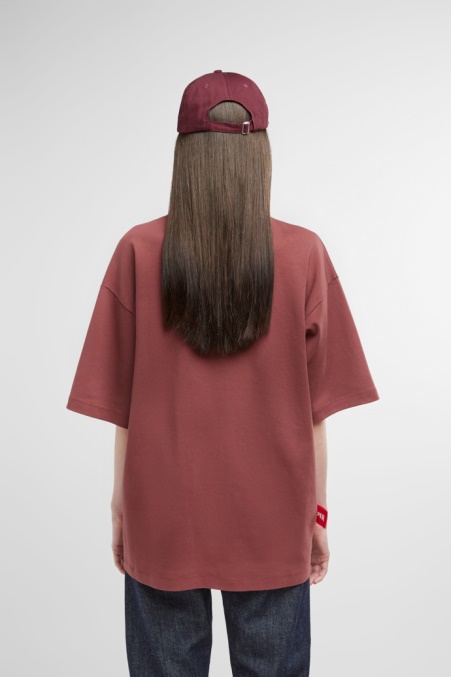 T-shirt Burgunderrotes T-shirt Mit Camper De Logo