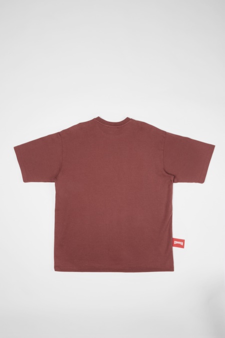 T-shirt Burgunderrotes T-shirt Mit Camper De Logo