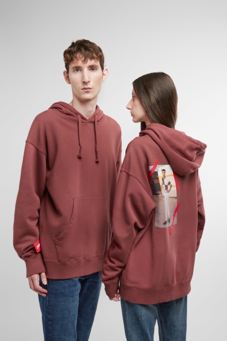 Hoodie Burgund Hoodie Mit Trapezfahrer-aufdruck Exklusiv Camper De