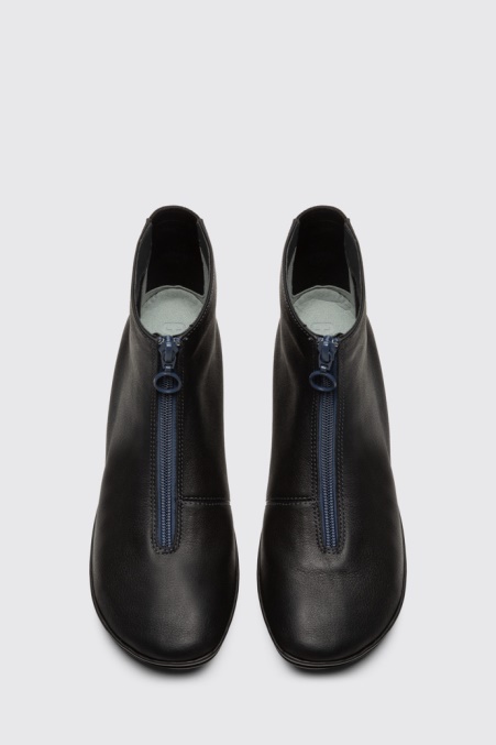 Rechts Schwarze Stiefelette Mit Reißverschluss Für Damen Camper De Neu Eingetroffen