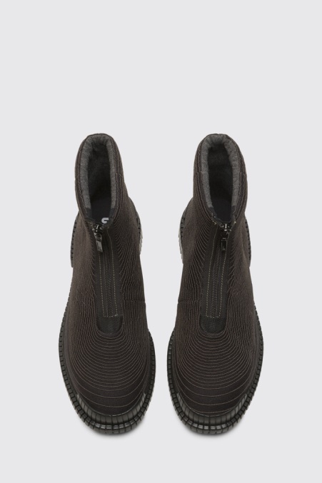 Exklusiver Camper De Pix Tencel Schwarzer Stiefel Für Damen Mit Reißverschluss