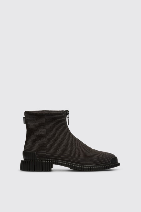 Exklusiver Camper De Pix Tencel Schwarzer Stiefel Für Damen Mit Reißverschluss