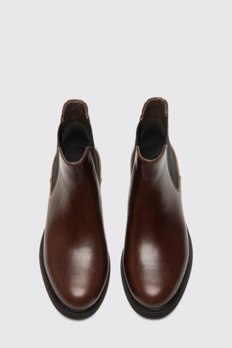 Design Iman Dunkelbraune Damenstiefelette Camper De