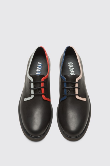 Exklusiver Camper De Twins Twins-schnürschuh In Schwarz Für Damen