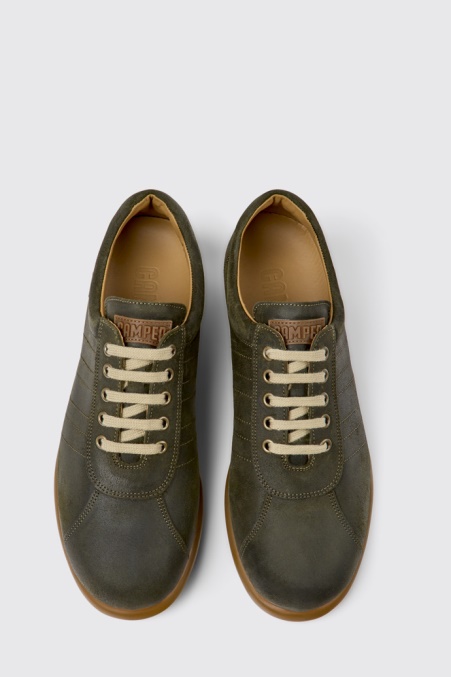 Exklusive Camper De Pelotas Grüne Nubukturnschuhe Für Herren