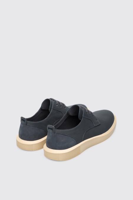 Exklusive Camper De Bill Herrenschuhe In Dunkelgrau Mit Schnürsenkeln