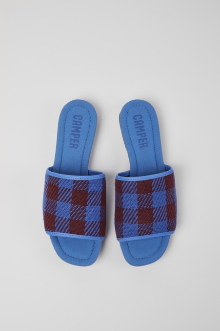 Camper De Casi Myra Blau Und Bordeaux Sandalen Für Damen Neuankömmlinge