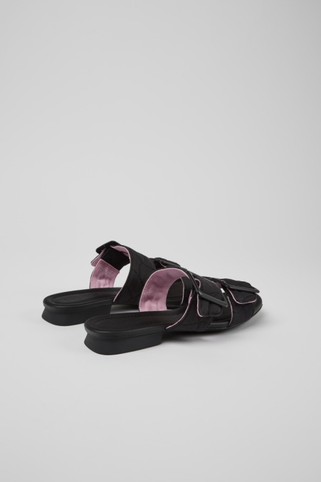 Exklusive Camper De Casi Myra Schwarze Recycelte Pet-sandalen Für Damen