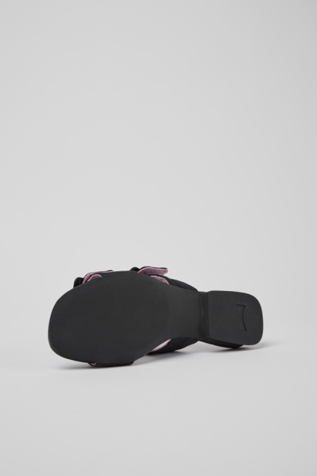 Exklusive Camper De Casi Myra Schwarze Recycelte Pet-sandalen Für Damen