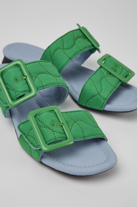 Camper De Design Casi Myra Grüne Recycelte Pet-sandalen Für Damen