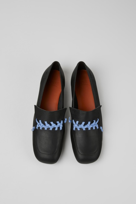 Camper De Design Casi Myra Schwarz-blaue Lederloafer Für Damen