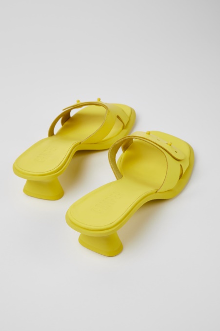 Camper De Dina Gelbe Ledersandalen Für Damen Neu Eingetroffen